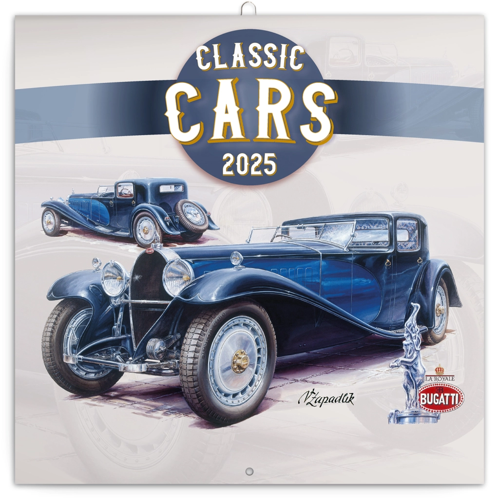 poznámkový Classic Cars Václav Zapadlík 30 × 30 cm 2025