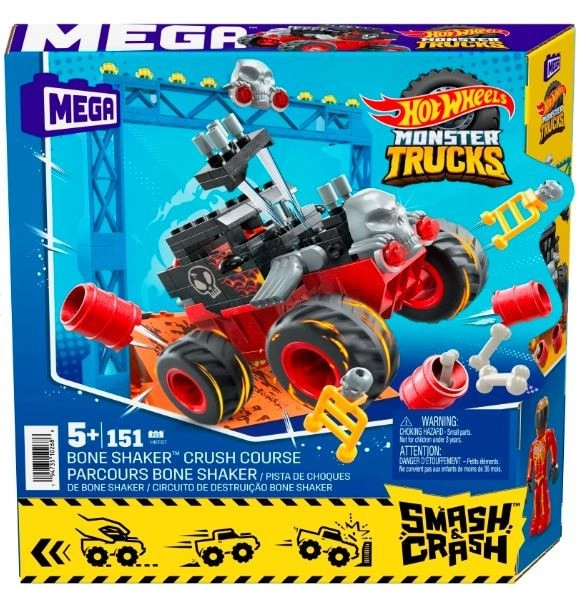 MEGA BLOKS Mega Construx Hot Wheels Monster Trucks drtič Bone Shaker