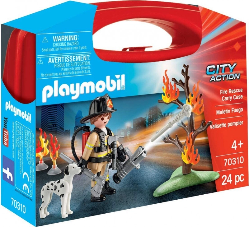 Playmobil 70310 Hasič s dalamtinem, přenosný box