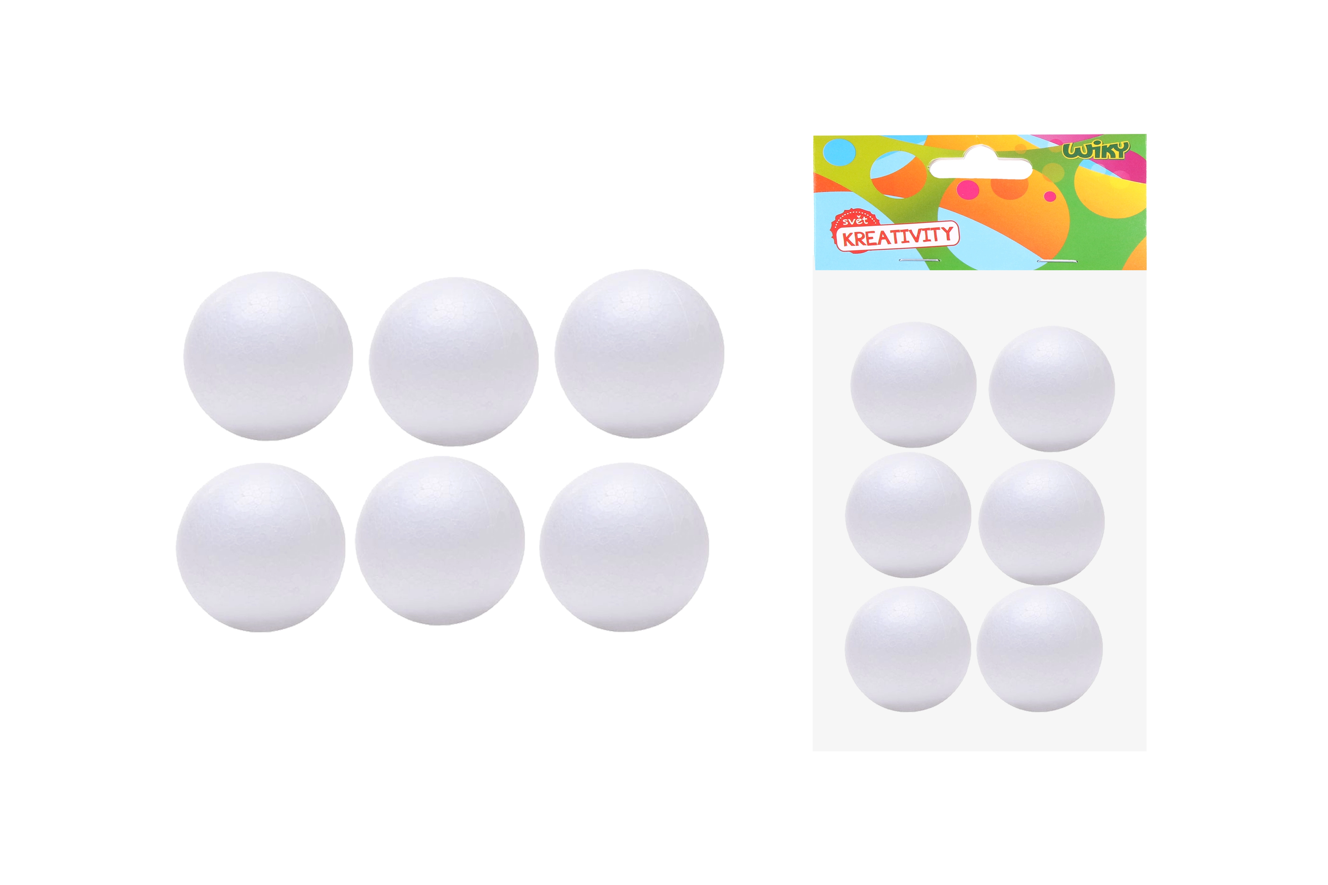 Wiky Koule dekorační polystyrénové 3 cm 6 ks