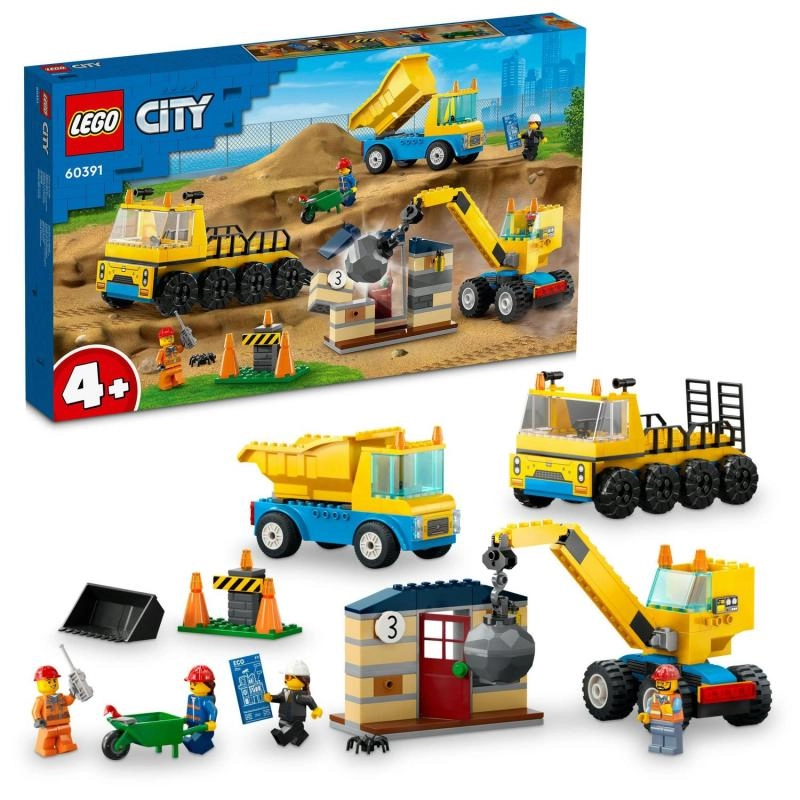 LEGO City 60391 Nákladní auta a jeřáb s demoliční koulí