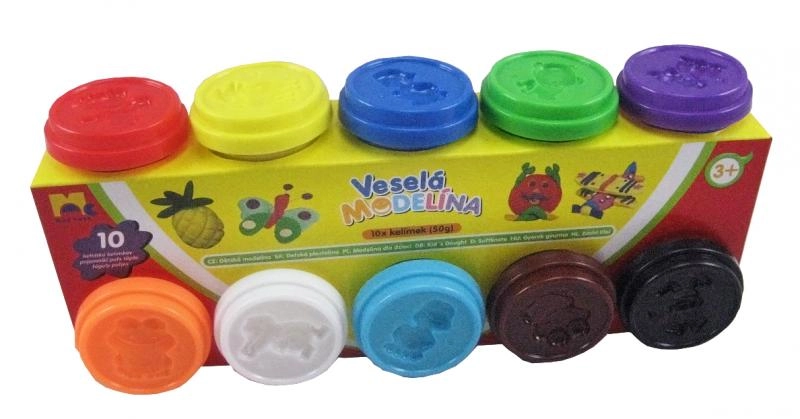 MAC TOYS Kids Toys Modelína 10x 50 g různé barvy