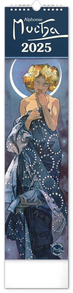 Nástěnný Alfons Mucha 12 × 48 cm 2025