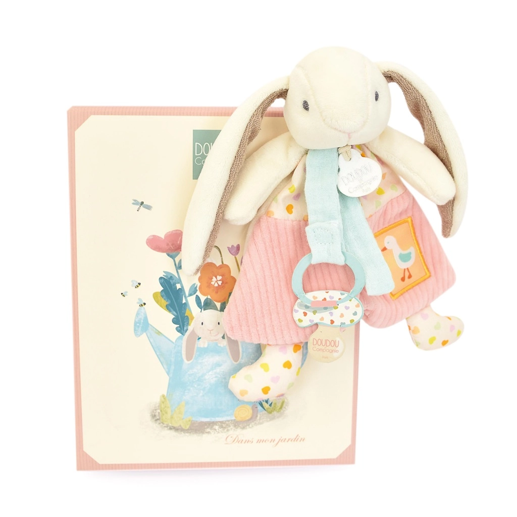 Doudou et Compagnie zajačik s klipom na cumlík Lapin Ciboulette Doudou Dummy Holder DC19 4209 cm