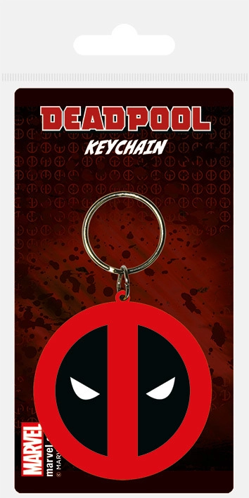 Přívěsek na klíče gumová Deadpool logo