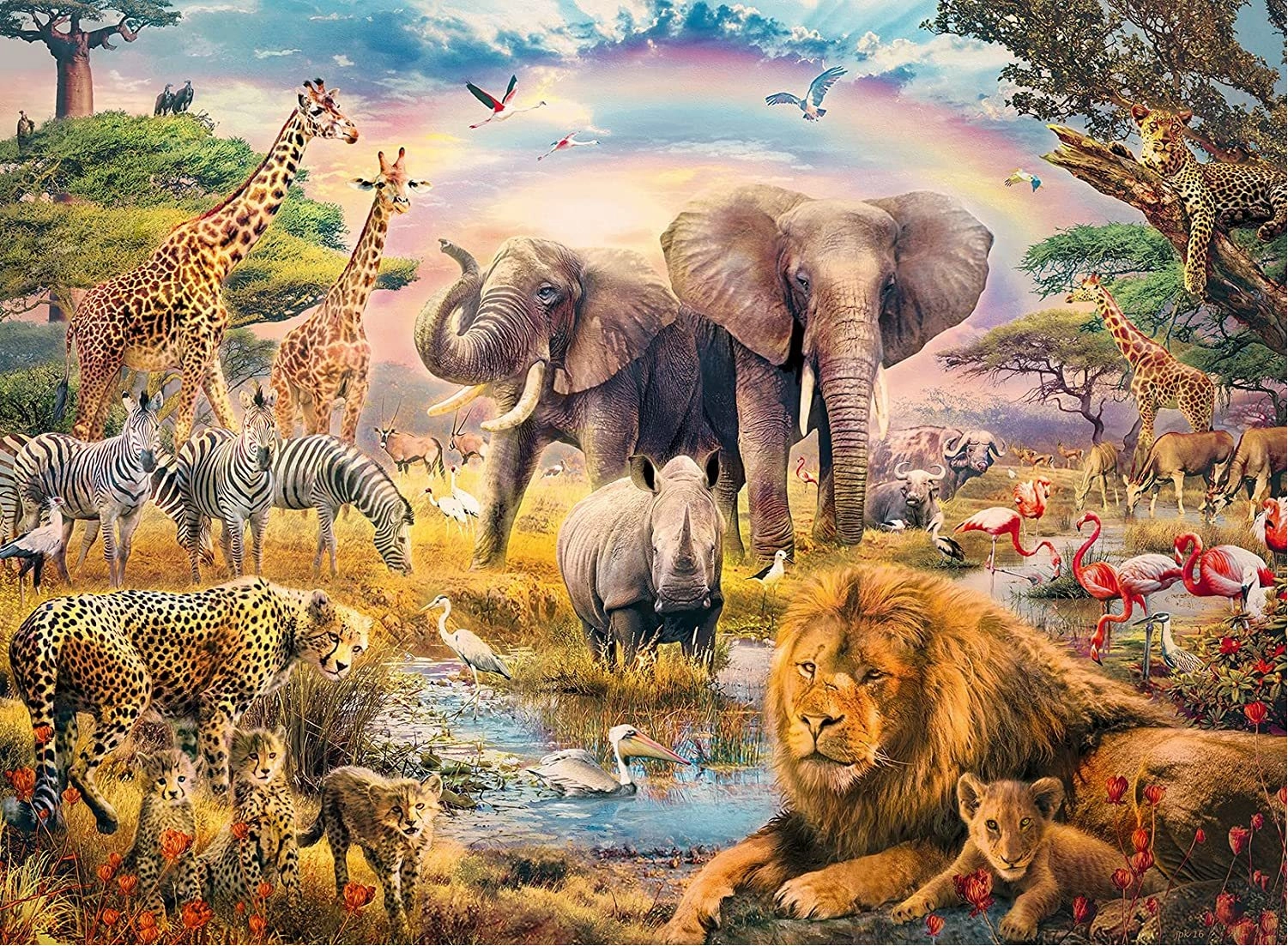 Levně Puzzle Africké Safari 100ks