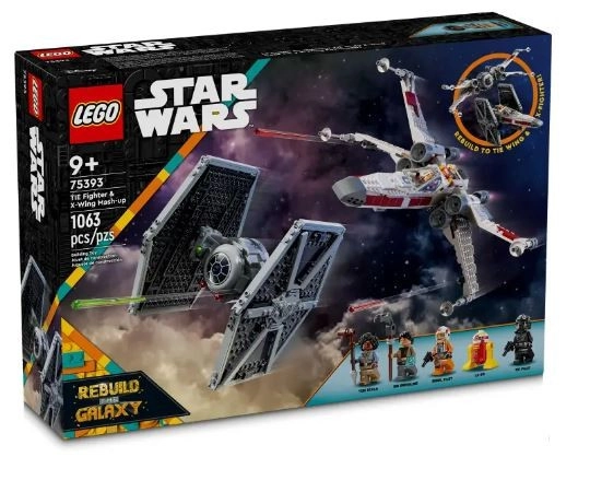 LEGO Star Wars 75393 Stíhačka TIE a X-wing - kombinovaná stavebnice