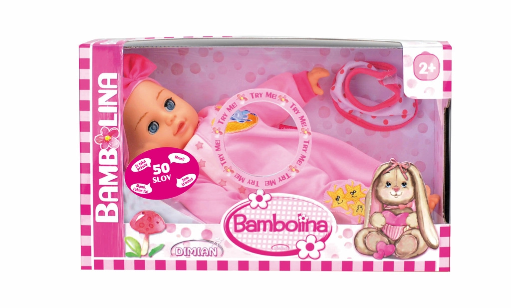 Alltoys Panenka Bambolina Bebe 34 cm s 50 českými slovy