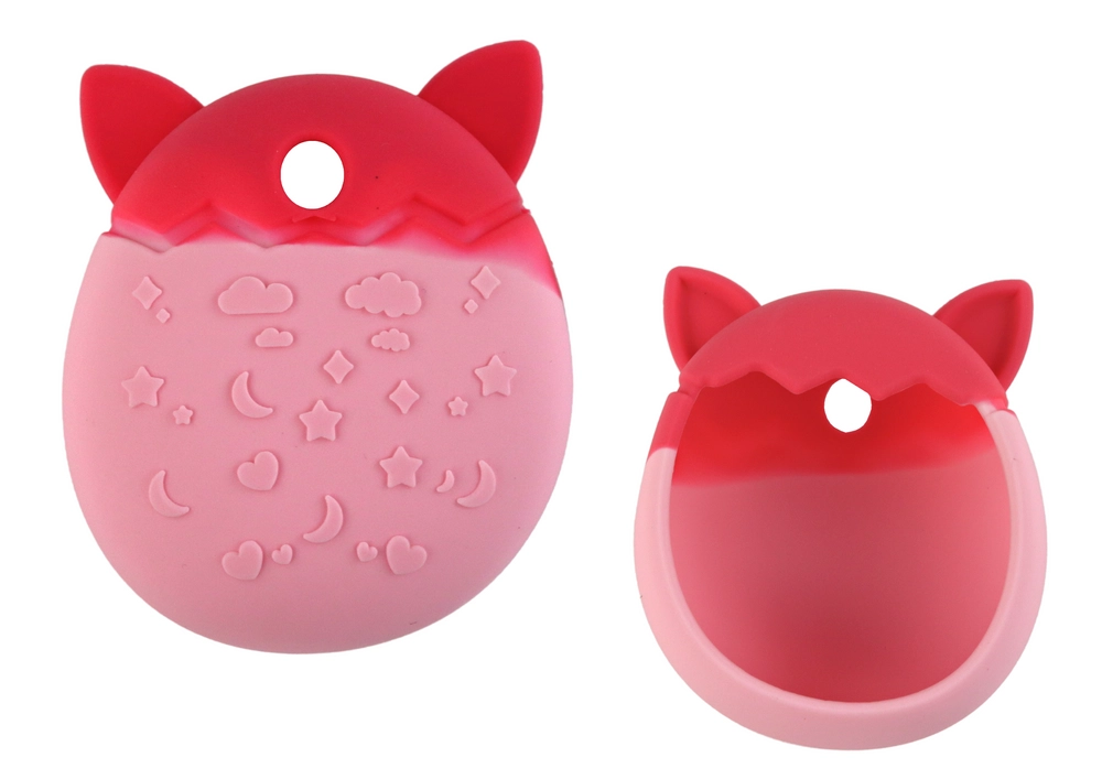 Silikonové růžové pouzdro na Tamagotchi ve tvaru kočky