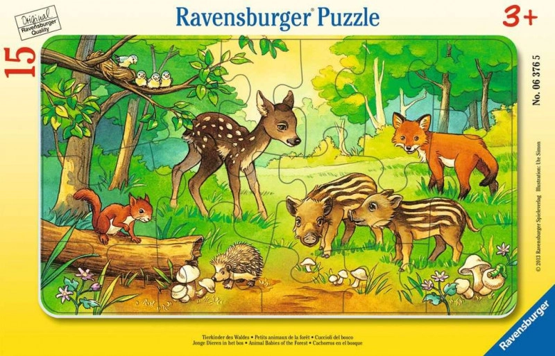 Ravensburger Mláďata v lese 15 dílků