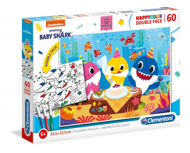 Clementoni HappyColor Baby Shark 26095 60 dílků