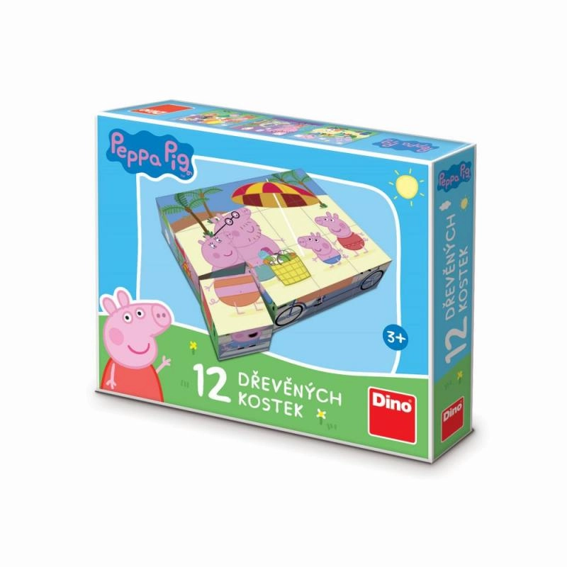 Dino kostky Peppa pig 12 ks