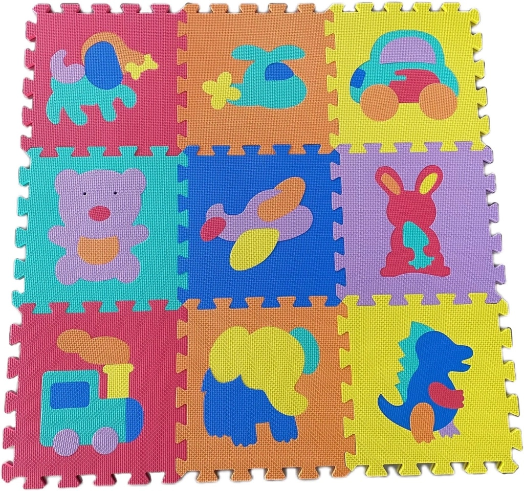 Alltoys puzzle zvířátka a dopravní prostředky 9 ks