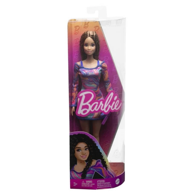 Panenka Barbie Fashionistas s vlnitými vlasy a pihami