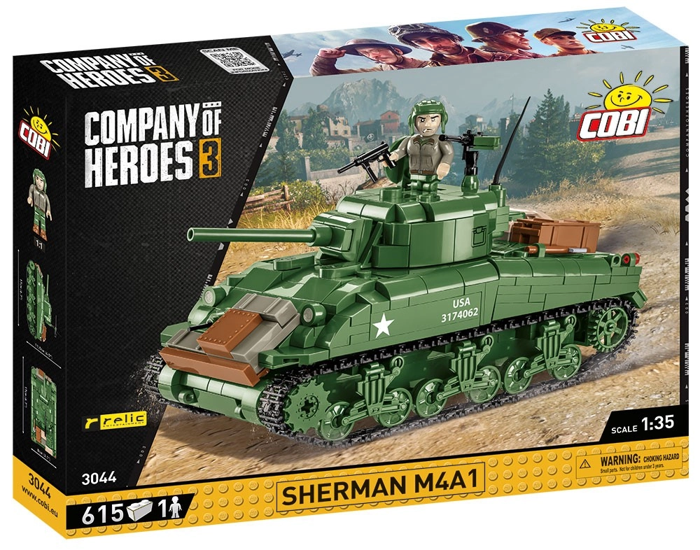 COBI 3044 Company of Heroes 3 Americký střední tank Sherman M4A1